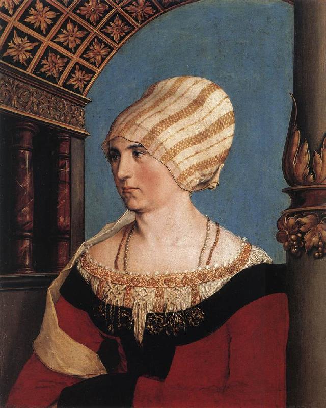 HOLBEIN, Hans the Younger Portrait of the Artist's Wife